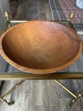 Wooden serving bowl, likely walnut or cherry wood