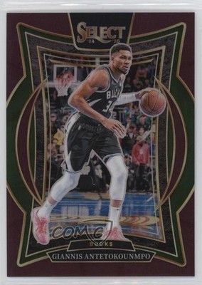 2024 Panini Select Concourse Maroon Prizm 90/175 Giannis Antetokounmpo #43 16wc