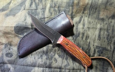 R&A Custom Handmade Knife USA 8670 Carbon Steel Skinner