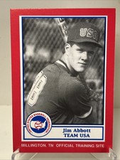 1990 United States Baseball Federation Jim Abbott # 25 Angels