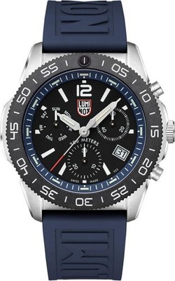 Luminox Pacific Diver Chronograph 44mm Black Dial Rubber Men's Watch XS.3143
