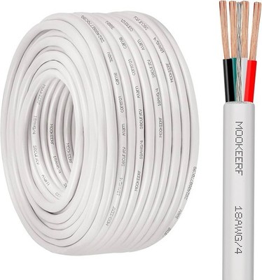 MOOKEERF 18AWG /4 Security Alarm Control Cable 100FT