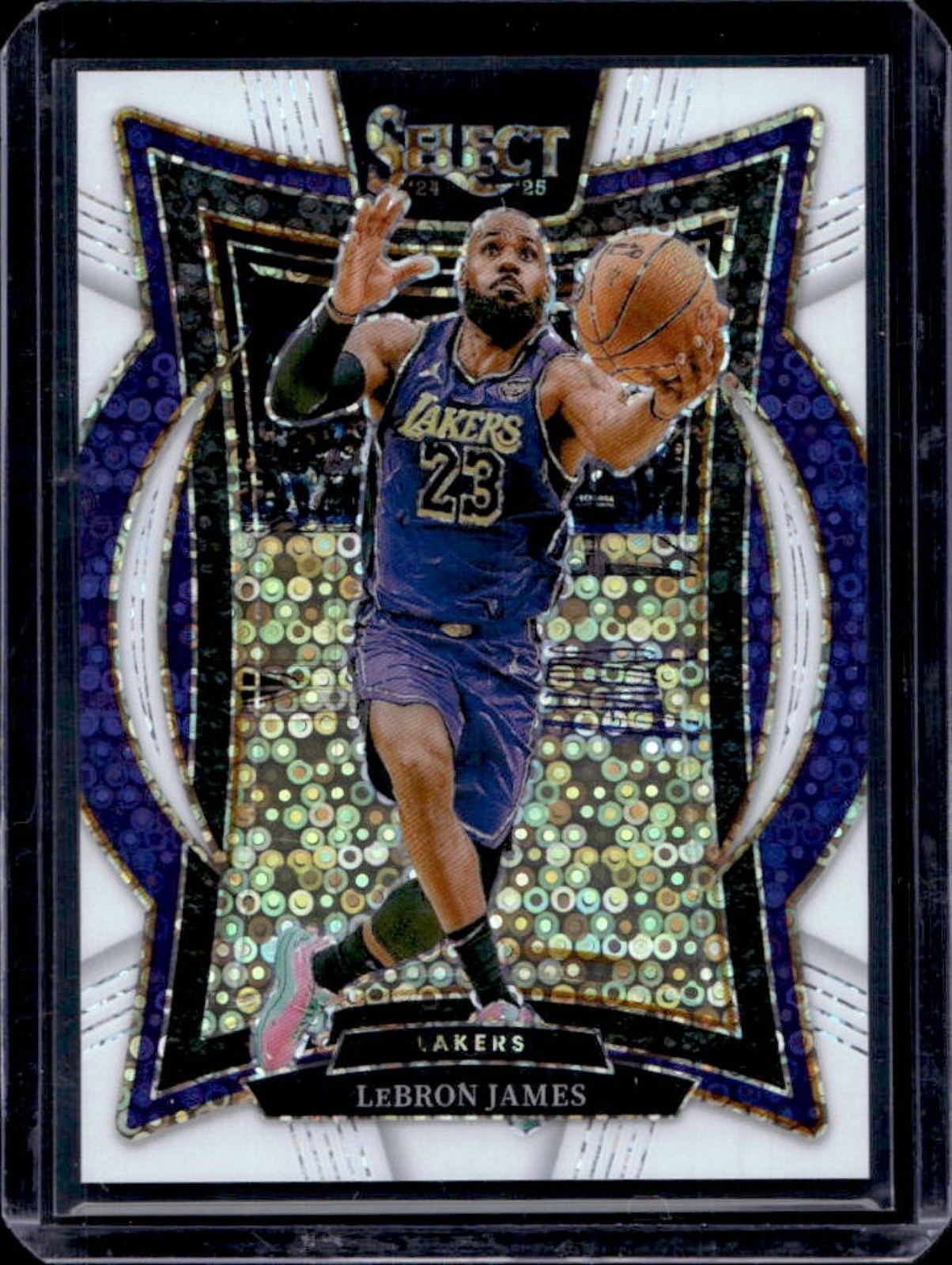 2024-25 Select LeBron James Concourse White Disco Prizm #53/75 Lakers