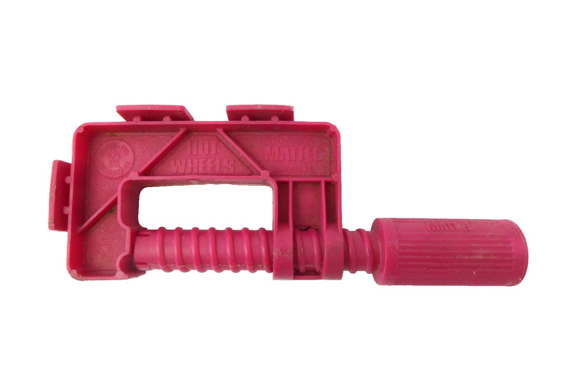 Vintage 1967 Hot Wheels Track Clamp Magenta Track Support Mattel 8.5"