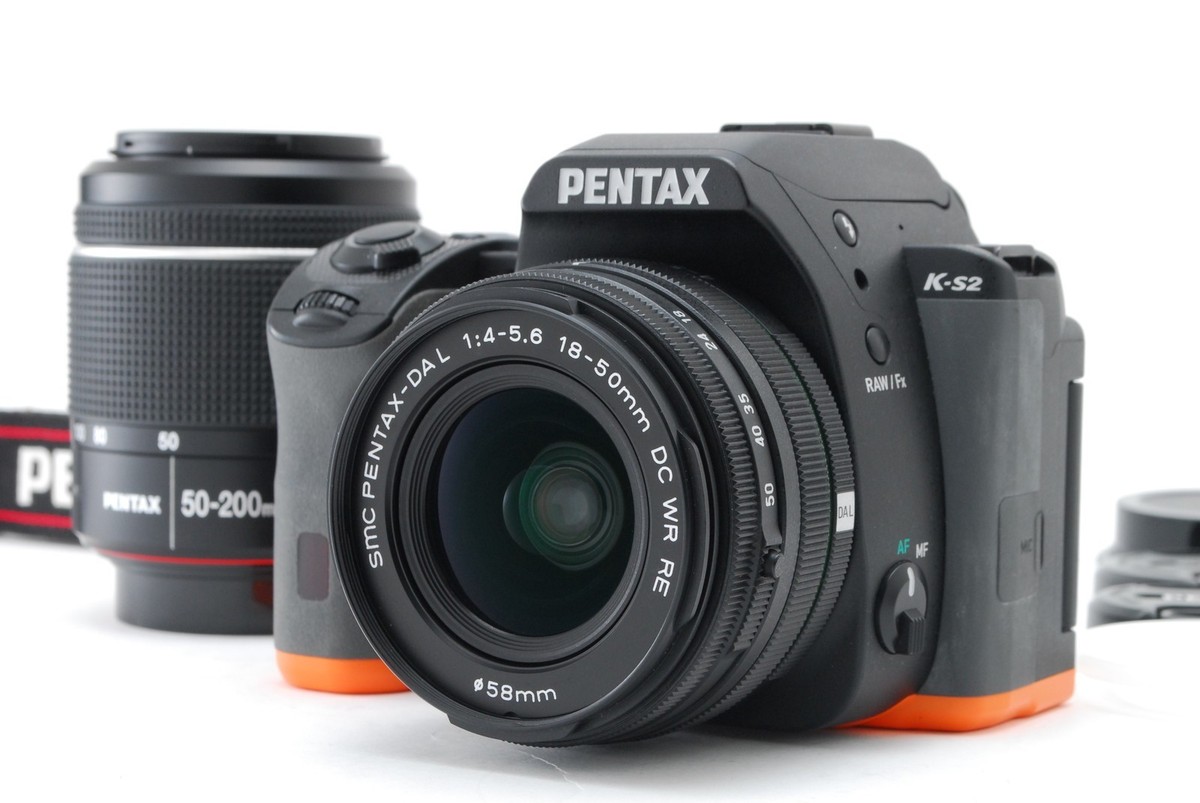 MINT w/Box ]PENTAX K-S2 Black/Orange 20.1MP Digital SLR Camera W