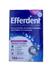 Efferdent Retainer  Denture Cleaner Tablets Complete Clean 126 Count New Sealed