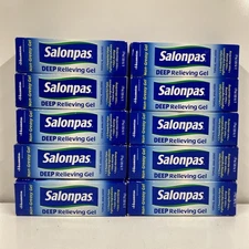 Lot X10 SALONPAS deep Pain Relieving Gel Topical Analgesic 2.75 Oz EXP 6/2026-27