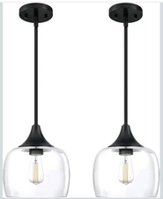 2 Pack-1 Semi Flush Mount/ Ceiling Pendant Light by Doraimi Lighting/Free S&H