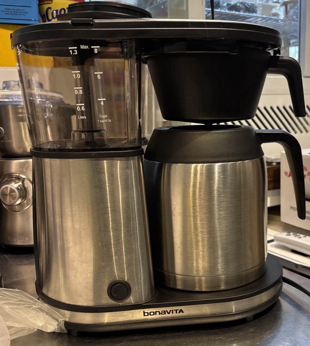 Bonavita BV1901TS Connoisseur 8-Cup One Touch Coffee Brewer - Chrome