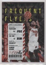 2020 Panini NBA Hoops Frequent Flyers Green Explosion 63/89 Damian Lillard 3h1
