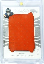 2025 Flawless #33 Courtland Sutton 18/25 Down & Dirty GAME USED WORN PATCH