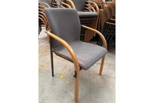 60 × Stackable & Linking Conference/Restaurant Chairs - JOB LOT