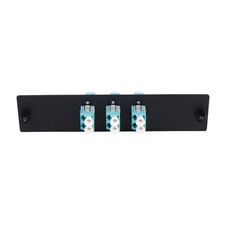 6 Fibers OM3 Multimode Patch Panel 3 x LC UPC Duplex Adapters LGX Compatible