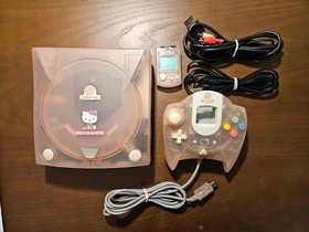 Near Mint  SEGA Dreamcast Hello Kitty Pink Skeleton Console HKT-3000 Tested
