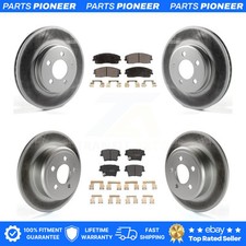 Front Rear Coat Brake Rotor Semi-Metallic Pad Kit For Dodge Charger Chrysler 300