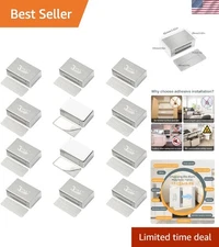 Elegant Stainless Steel Magnetic Cabinet Catches - 12 Pack for Perfect Closure