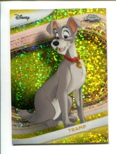 2025 Topps Chrome Disney Yellow Mini-Diamond Refractor #71 Tramp