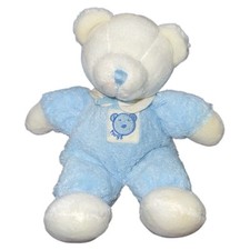 Vintage Russ Berrie Drowsy Baby Blue Hugs Soft Plush Rattle Teddy Bear Toy Lovey