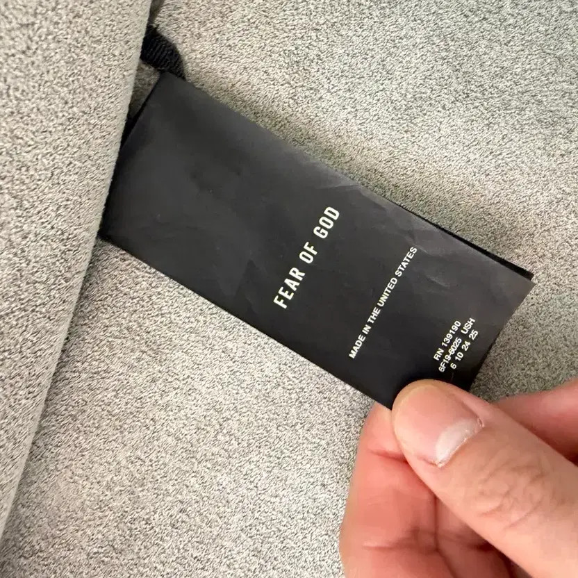 Fear of God 6th Season Oversized Fur Suede Shirt Jacket Gray thumbnail 2