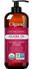 USDA Organic Jojoba Oil 16Oz with Pump, 100 Pure  Bulk, Moisturizing Oil