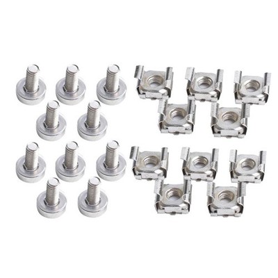 10 Pack Lot - M6x16 Rack Mount Cage Muttern & Schrauben W / Waschmaschinen -