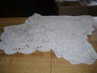Pair of Hand Embroidered Tablecloths 1 is Christmas & Hand Crocheted Doilies — photo 6