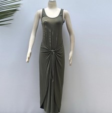 NWT GAP  Green Sleeveless Midi Tie Front Tank Dress Small Tall Comfy/Stretchy