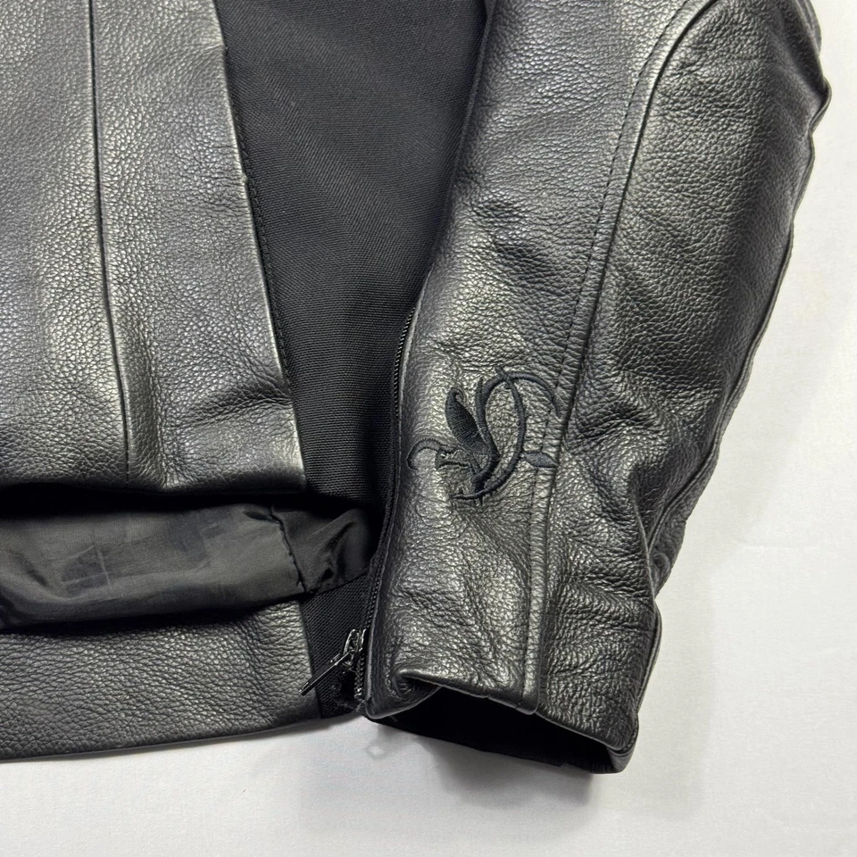 BILT For Women Jacket Womens 6 Black Leather Textile Motorcycle Riding CE Armor - Image 2 of 4