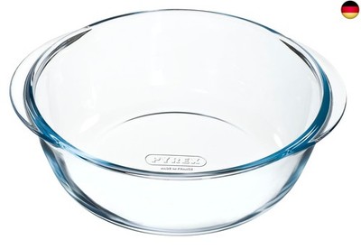 PYREX Preware Runde Auflaufform, Glas, 20 cm, 1 L