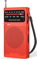 Portable AM FM Radio with DSP Chip, 2AA Battery Powered Great for Emergencies