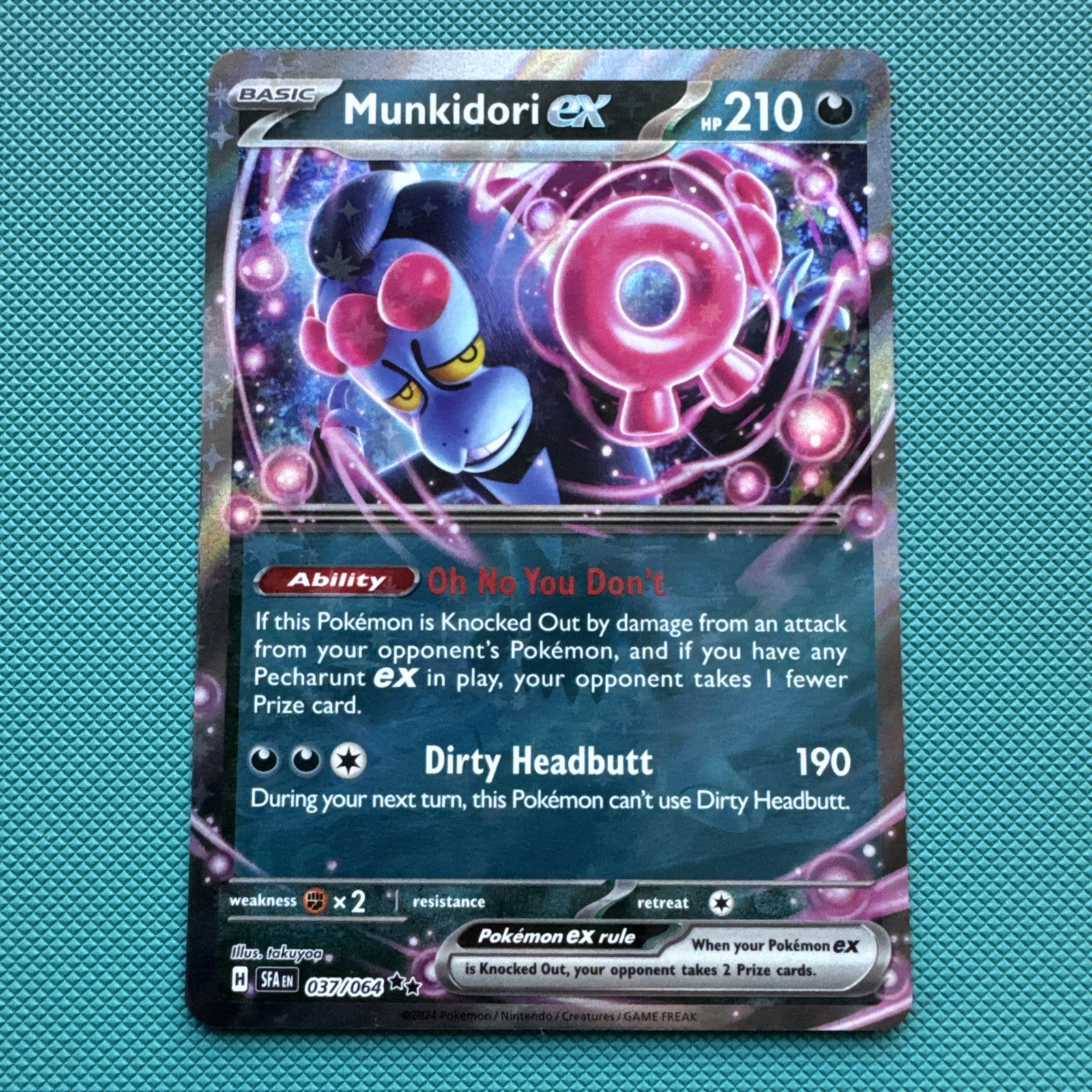 Munkidori EX, 37/64, Shrouded Fable, Holo Rare, NM