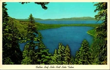 Vtg Chrome Postcard Lake Tahoe and Fallen Leaf Lake California CA