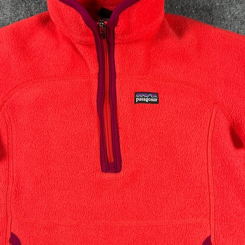 Patagonia Sweater Girls 10 Medium Synchilla Kids Pullover 1/4 Zip Fleece Jacket - Picture 4 of 14