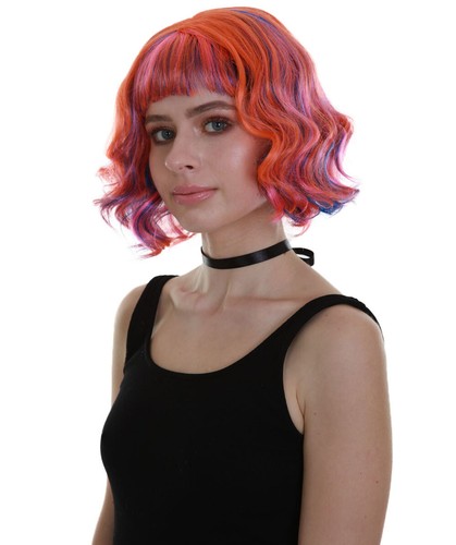 Lichtstrahl Prinzessin Perücke - rosa gewellt schulterlang Cosplay Halloween Haare - Bild 2 von 8