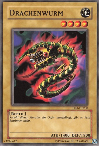 YuGiOh Drachenwurm DB1-DE208 Common NM unl.