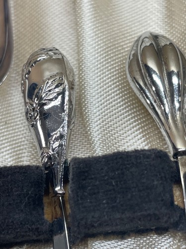 Sterling Food Picks in a Raimond Sheffield case with RSM Spoon see pics - Picture 12 of 24