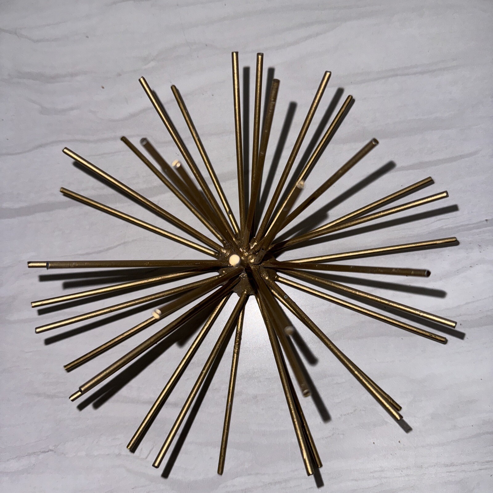 Vintage MidCentury MCM Gold Tone Metal Atomic Starburst Sea Urchins Wall Decor eBay