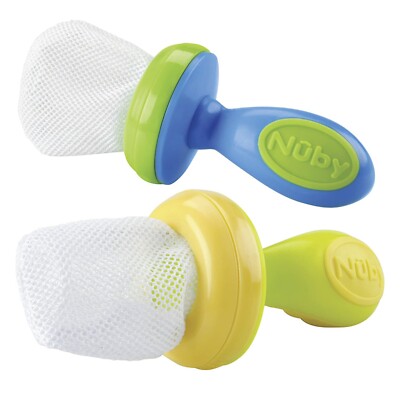 New Nuby The Nibbler Feeder 2 Pack 10+ Mo, BPA Free, First Solids, NIP Pacifiers