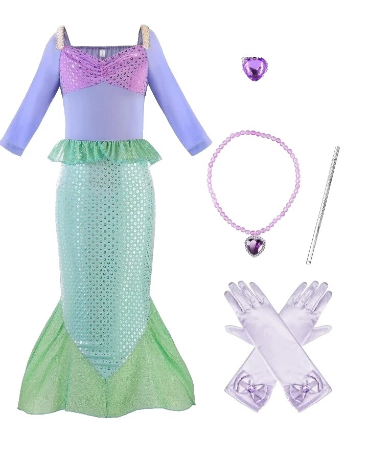 Vestido de sirena lentejuelas disfraces para Niñas