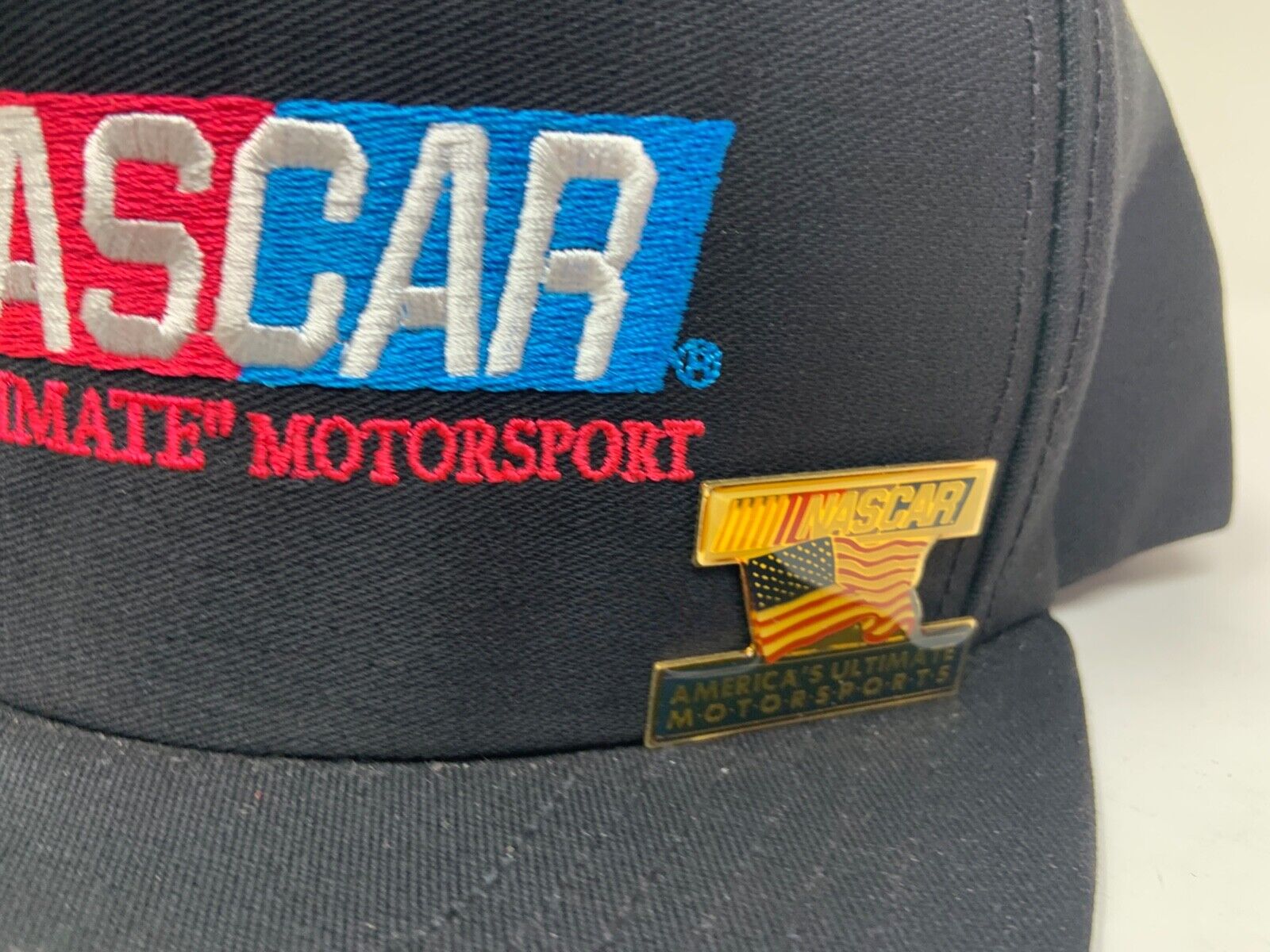 NWT Vintage NASCAR Hat - All Black NASCAR Logo Co… - image 3