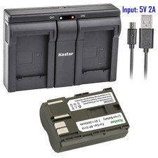 Kastar 1 Battery  Dual Slim USB Charger for Canon BP-511 BP-511A BP511 BP511A