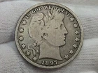 FINE 1897 Barber Half Dollar.  #38