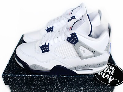 Nike Air Jordan 4 Midnight Navy Blue White Grey UK 5 7 8 12 13 US DH6927-140 Neu