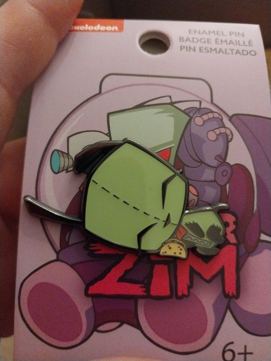 Loungefly Bioworld Nickolodeon Invader Zim Gir Enamel Pin Sleeping