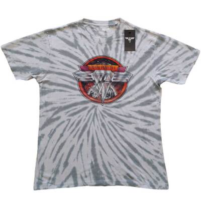 Van Halen Chrome Logo Dip Dye Official Merchandise T-Shirt M/L/XL NEU