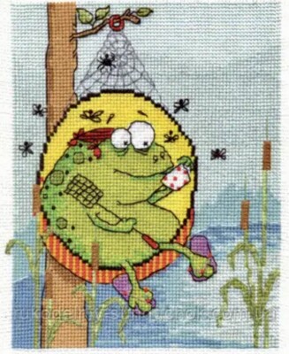 Stickpackung Kreuzstich Vervaco Riolis Mp Studio  Panna CT 16 16x19cm Frosch