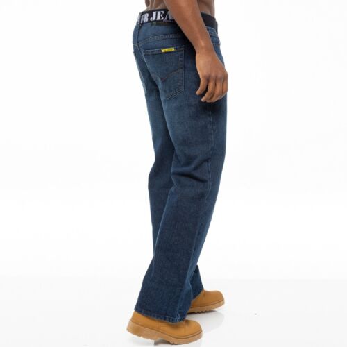 Uomo Jeans Bootcut Gamba Larga a Zampa Pantaloni Denim Casual Regular Taglia UK - Afbeelding 6 van 18
