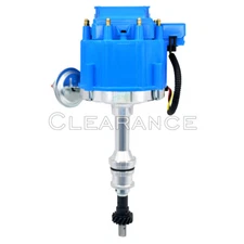 351W Distributor For Ford Windsor 65K Coil 7500RPM Blue Cap HEI Replacement