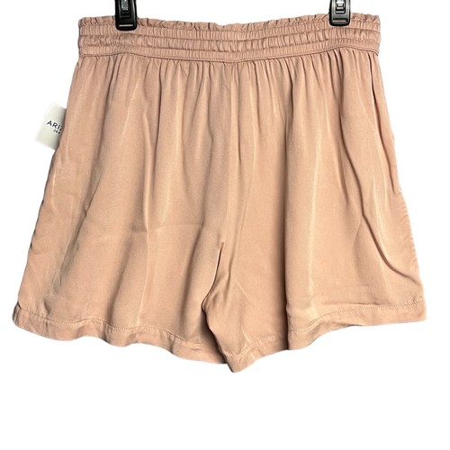 Arizona Jean Co Shorts Misty Rose Pink Elastic Waist Drawstring NEW Rayon Size L - Picture 6 of 9