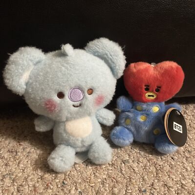 BT21 Palm Pals Tata And Koya 5  Plush Soft Stuffed Animal Toy Aurora Lovable